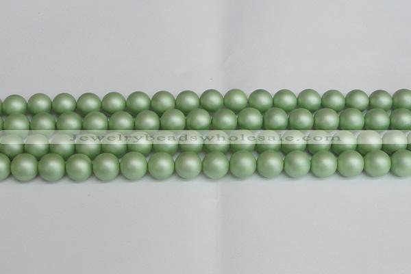 CSB1394 15.5 inches 12mm matte round shell pearl beads wholesale