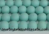 CSB1401 15.5 inches 6mm matte round shell pearl beads wholesale