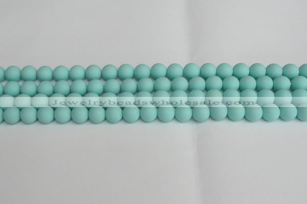 CSB1402 15.5 inches 8mm matte round shell pearl beads wholesale