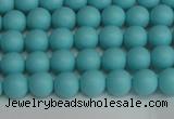 CSB1405 15.5 inches 4mm matte round shell pearl beads wholesale