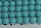 CSB1406 15.5 inches 6mm matte round shell pearl beads wholesale