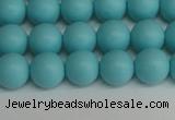 CSB1407 15.5 inches 8mm matte round shell pearl beads wholesale