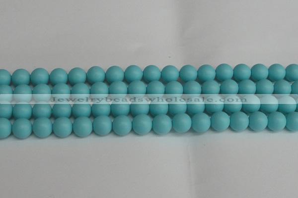 CSB1409 15.5 inches 12mm matte round shell pearl beads wholesale