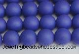 CSB1412 15.5 inches 8mm matte round shell pearl beads wholesale