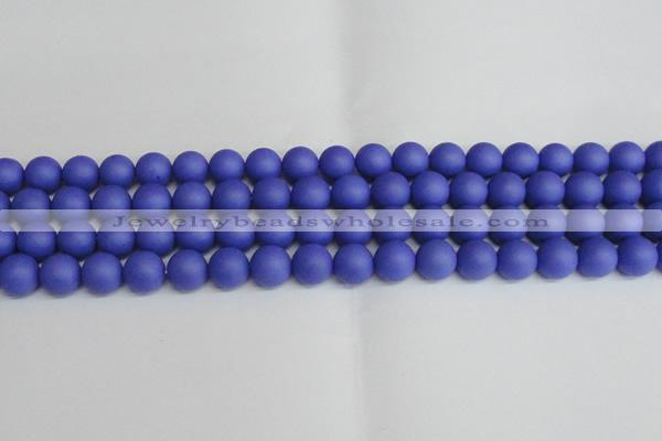 CSB1413 15.5 inches 10mm matte round shell pearl beads wholesale