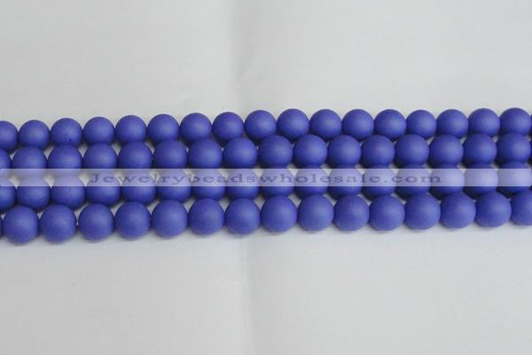 CSB1414 15.5 inches 12mm matte round shell pearl beads wholesale