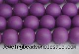 CSB1416 15.5 inches 6mm matte round shell pearl beads wholesale