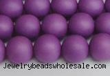 CSB1418 15.5 inches 10mm matte round shell pearl beads wholesale