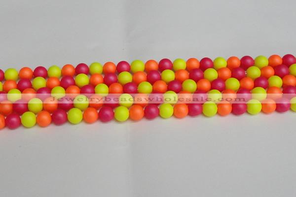 CSB1427 15.5 inches 8mm matte round shell pearl beads wholesale