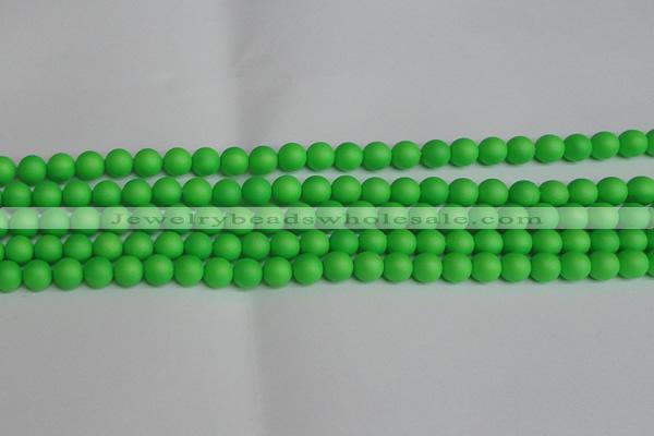 CSB1431 15.5 inches 6mm matte round shell pearl beads wholesale