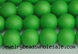 CSB1433 15.5 inches 10mm matte round shell pearl beads wholesale