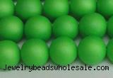 CSB1434 15.5 inches 12mm matte round shell pearl beads wholesale