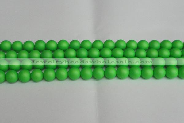 CSB1434 15.5 inches 12mm matte round shell pearl beads wholesale