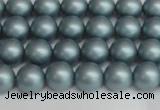 CSB1435 15.5 inches 4mm matte round shell pearl beads wholesale