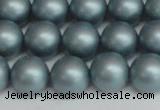 CSB1438 15.5 inches 10mm matte round shell pearl beads wholesale