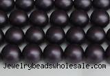 CSB1446 15.5 inches 6mm matte round shell pearl beads wholesale