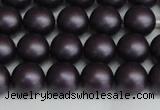 CSB1447 15.5 inches 8mm matte round shell pearl beads wholesale