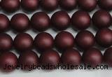 CSB1451 15.5 inches 6mm matte round shell pearl beads wholesale