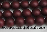 CSB1452 15.5 inches 8mm matte round shell pearl beads wholesale