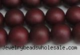 CSB1454 15.5 inches 12mm matte round shell pearl beads wholesale