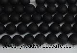 CSB1455 15.5 inches 4mm matte round shell pearl beads wholesale