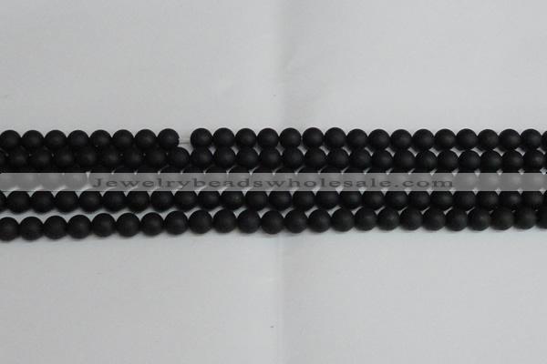 CSB1456 15.5 inches 6mm matte round shell pearl beads wholesale