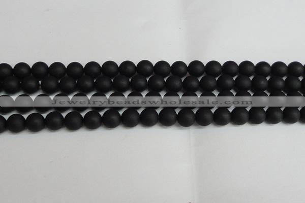 CSB1458 15.5 inches 10mm matte round shell pearl beads wholesale