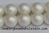 CSB1603 15.5 inches 10mm round matte shell pearl beads wholesale