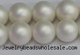 CSB1604 15.5 inches 12mm round matte shell pearl beads wholesale