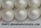 CSB1605 15.5 inches 14mm round matte shell pearl beads wholesale