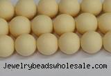 CSB1611 15.5 inches 6mm round matte shell pearl beads wholesale