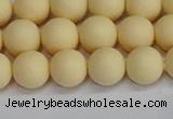 CSB1612 15.5 inches 8mm round matte shell pearl beads wholesale