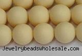 CSB1614 15.5 inches 12mm round matte shell pearl beads wholesale