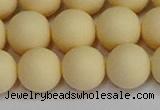 CSB1615 15.5 inches 14mm round matte shell pearl beads wholesale