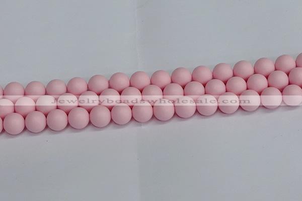 CSB1624 15.5 inches 12mm round matte shell pearl beads wholesale