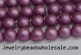 CSB1631 15.5 inches 6mm round matte shell pearl beads wholesale