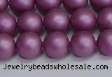 CSB1633 15.5 inches 10mm round matte shell pearl beads wholesale