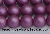 CSB1634 15.5 inches 12mm round matte shell pearl beads wholesale