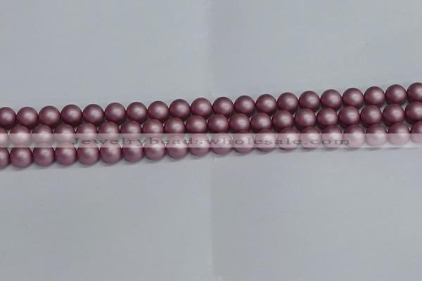 CSB1641 15.5 inches 6mm round matte shell pearl beads wholesale