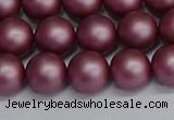 CSB1642 15.5 inches 8mm round matte shell pearl beads wholesale