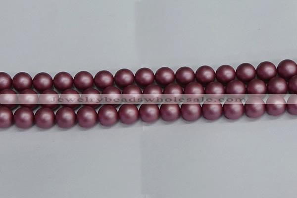 CSB1643 15.5 inches 10mm round matte shell pearl beads wholesale