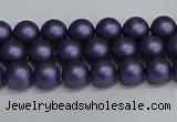 CSB1650 15.5 inches 4mm round matte shell pearl beads wholesale