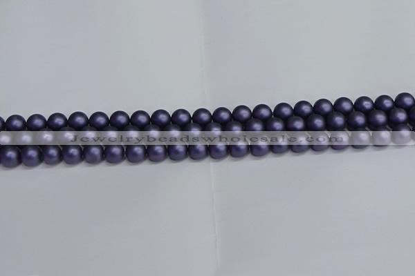 CSB1651 15.5 inches 6mm round matte shell pearl beads wholesale