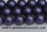 CSB1652 15.5 inches 8mm round matte shell pearl beads wholesale