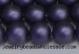 CSB1655 15.5 inches 14mm round matte shell pearl beads wholesale