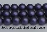 CSB1660 15.5 inches 4mm round matte shell pearl beads wholesale