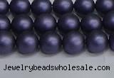 CSB1661 15.5 inches 6mm round matte shell pearl beads wholesale