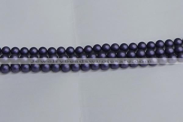 CSB1661 15.5 inches 6mm round matte shell pearl beads wholesale