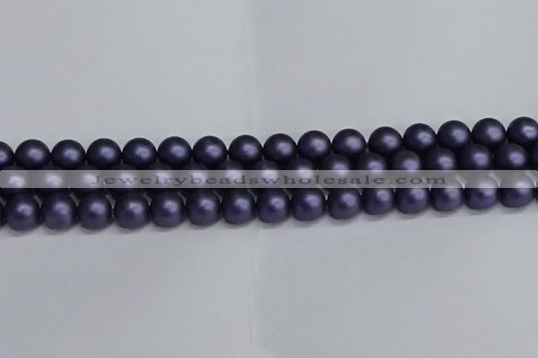 CSB1663 15.5 inches 10mm round matte shell pearl beads wholesale