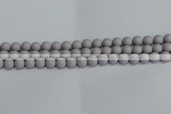 CSB1681 15.5 inches 6mm round matte shell pearl beads wholesale